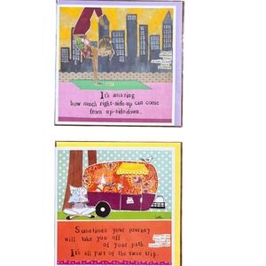 2 Off the Beaten Path Greeting Cards Inspirational Empowering Send Love Congrats
